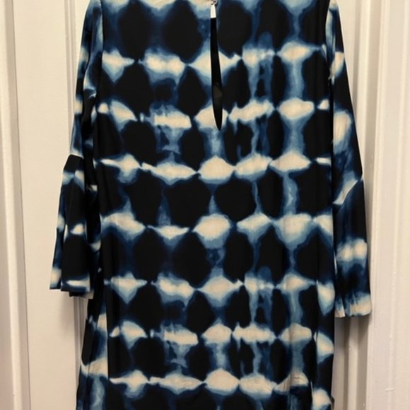 Elizabeth and James Blue Tie Dye Dress, Size Medium - Picture 3 of 3